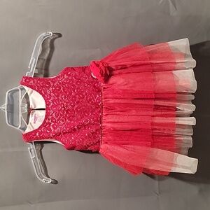 (J14) Toddler Girl Nanette Red Dress sz 2T